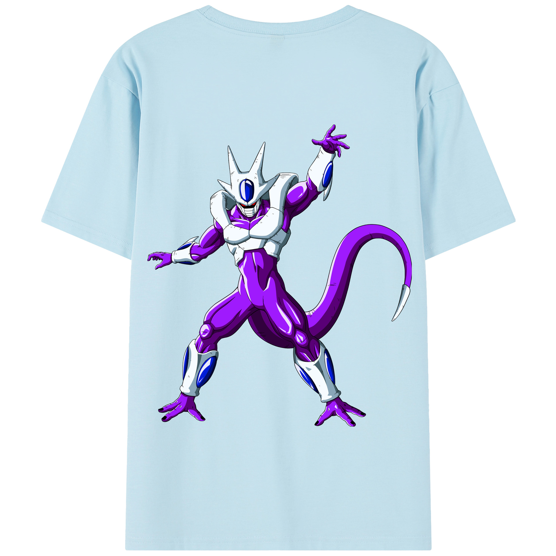 （画像用） ドラゴンボール クウラ DRAGON BALL Cooler Coora 綿100％半袖Tシャツ（背面プリント）